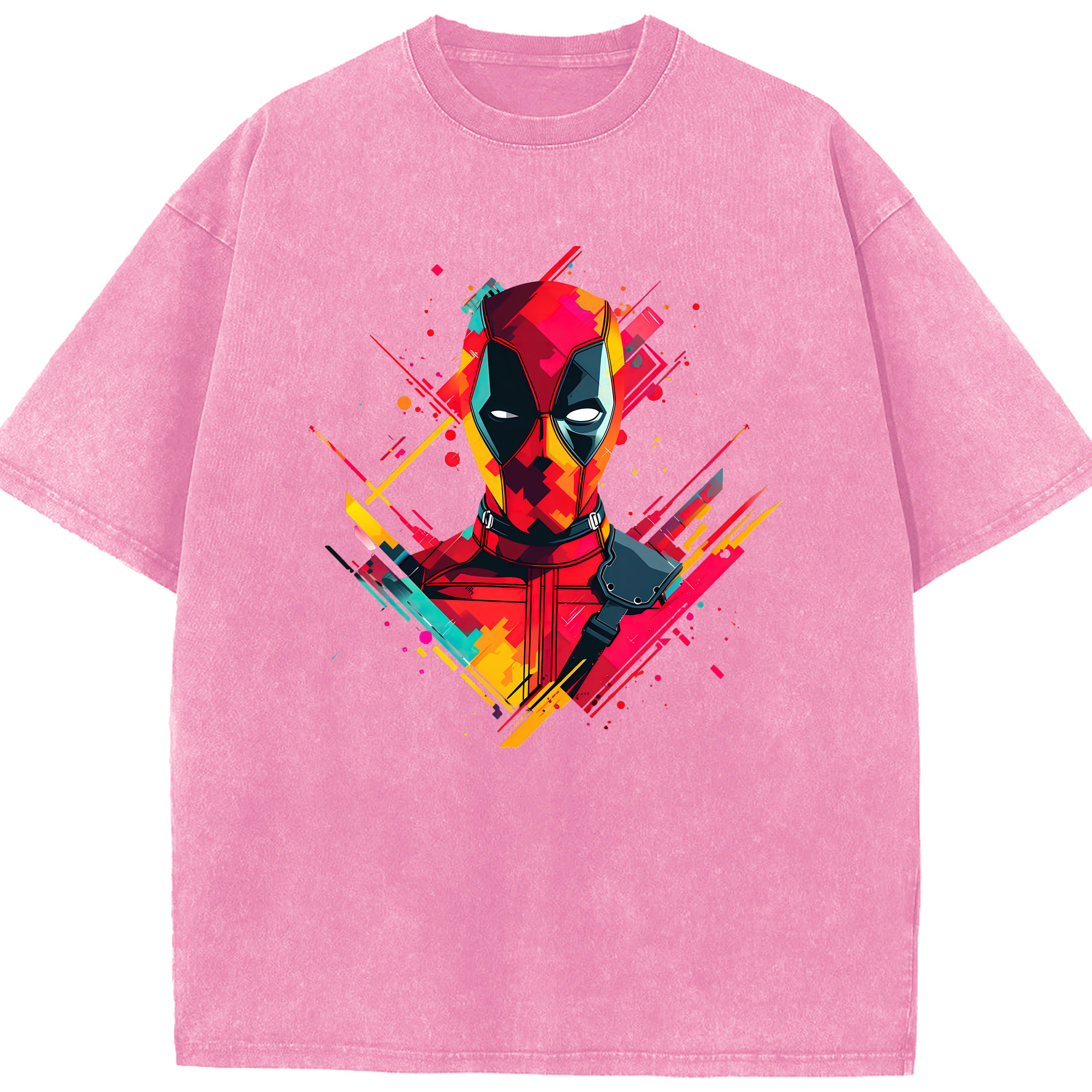 （画像用） Deadpool デッドプール 綿100% ヴィンテージ風 半袖Tシャツ（フロントプリント）